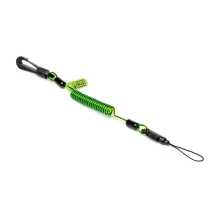 Špirálová upevňovacia šnúra NLG Lanyard, malá – plast, zelená