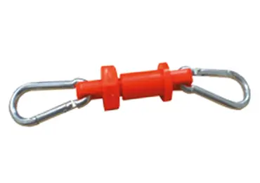 Spojovací článok plastových reťazí, typ dvojitá spojka – červená