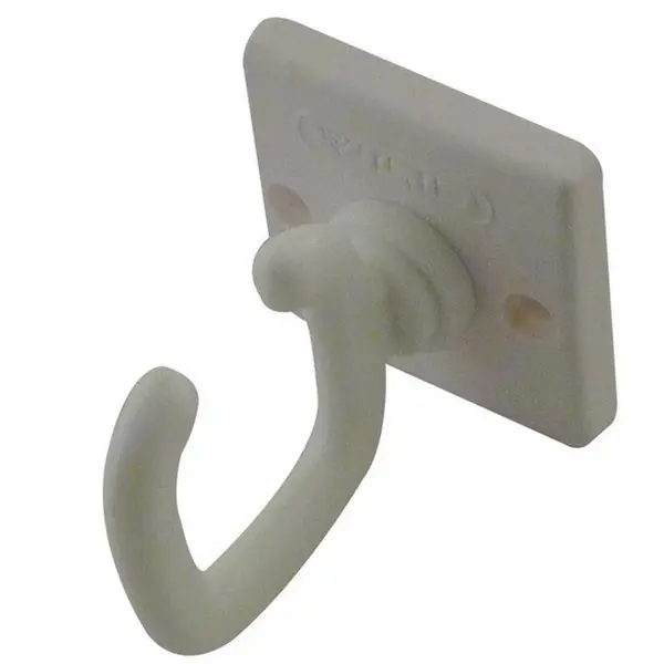 Spojovací článok plastových reťazí, typ háčik – biela