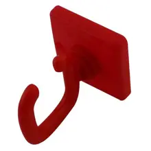 Spojovací článok plastových reťazí, typ háčik – červená