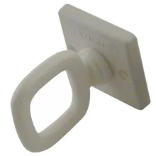 Spojovací článok plastových reťazí, typ nástenné oko – biela