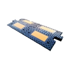 Spomaľovací prah, retardér s reflexnými pruhmi  LP500, priechodný diel – 500×500×50 mm, čierno-žltý