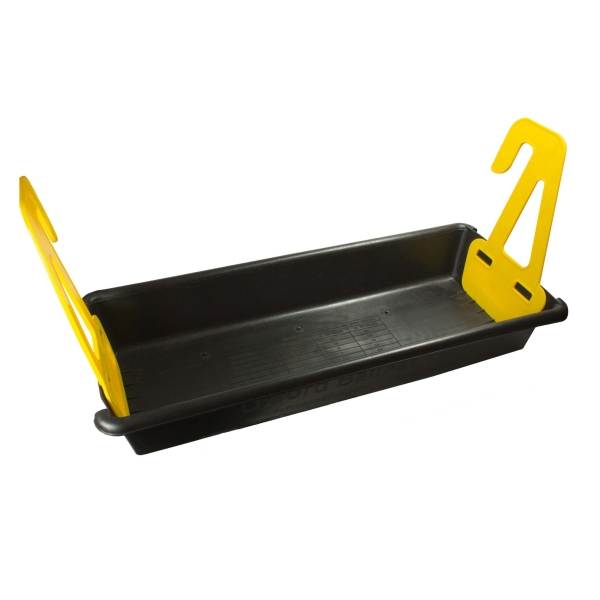 Stabilizačná vaňa pre mobilnú plastovú zábranu Avalon – 907×365×344 mm, žlto-čierna