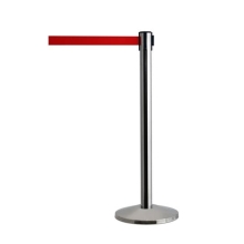 Stĺpik QueueWay  –  pár, leštený chróm – pásmo 2,3m, červená