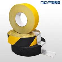 Tvarovatelná protišmyková páska WT-5414 – minerálny granulát v syntetickej živici, žltá, 50 mm × 18 m