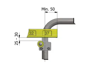 Úchyt pre guľatý profil pre samouzatváraciu bezpečnostnú bránku SafeGate