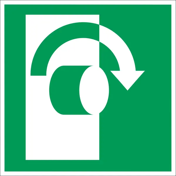 Únikové luminiscenčné značenie, Otvorte doprava – plast, 200x200 mm