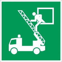 Únikové luminiscenčné značenie, Únikový východ – plast, 100x100 mm