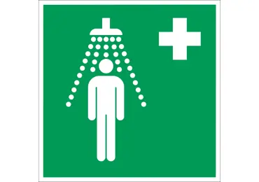 Únikové značenie (luminiscenčné) – núdzova sprcha