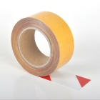 Univerzálna podlahová páska WT-5125 – PVC, červeno-biela, 50 mm × 10 m