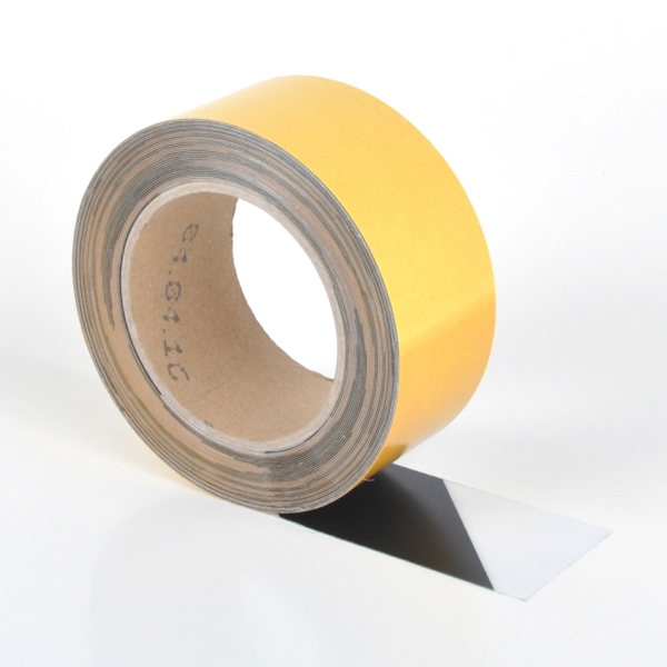 Univerzálna podlahová páska WT-5125 – PVC, čierno-biela, 50 mm × 10 m