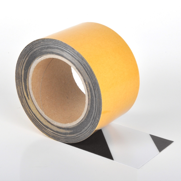 Univerzálna podlahová páska WT-5125 – PVC, čierno-biela, 75 mm × 10 m