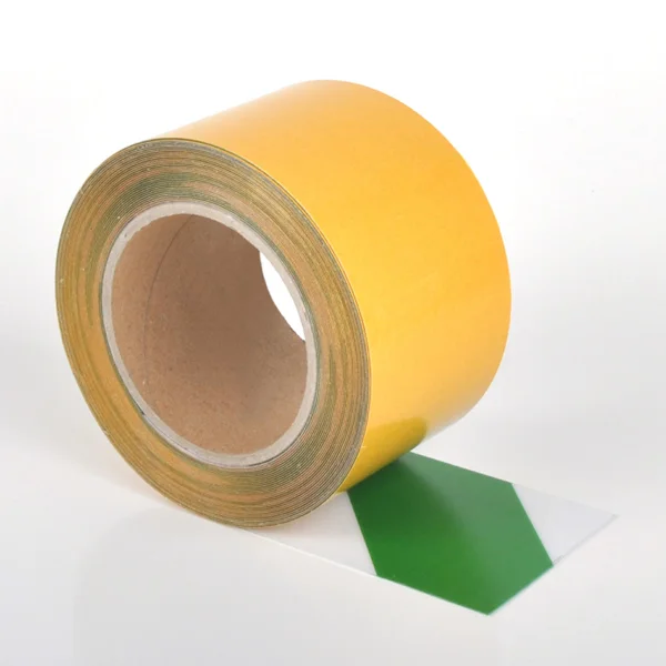Univerzálna podlahová páska WT-5125 – PVC, zeleno-biela, 75 mm × 10 m