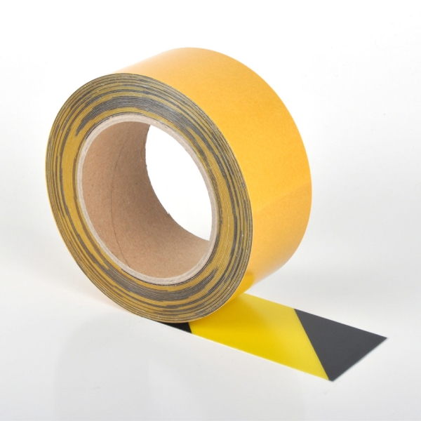 Univerzálna podlahová páska WT-5125 – PVC, žlto-čierna, 50 mm × 10 m