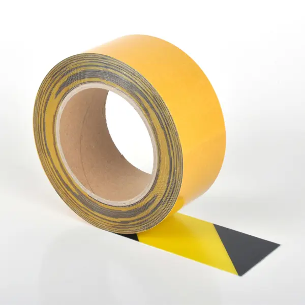 Univerzálna podlahová páska WT-5125 – PVC, žlto-čierna, 50 mm × 10 m