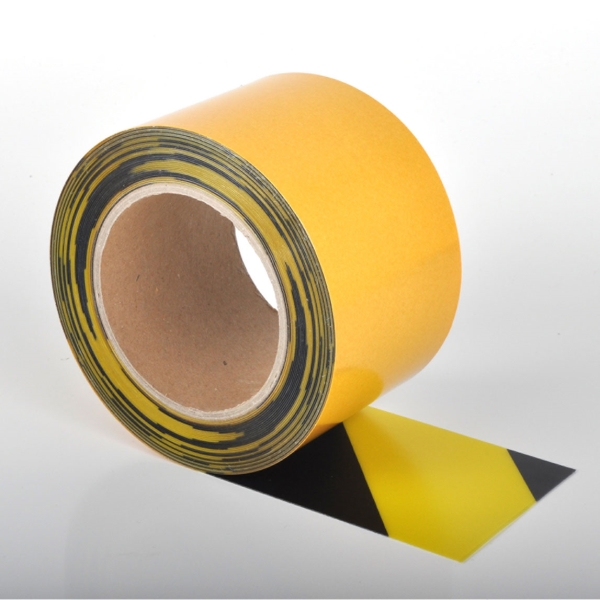 Univerzálna podlahová páska WT-5125 – PVC, žlto-čierna, 75 mm × 10 m