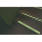 Univerzálne podlahové značenie s protišmykovým povrchom s potlačou WT-5415, "Chránené územie ESD" – PVC, 600×75 mm