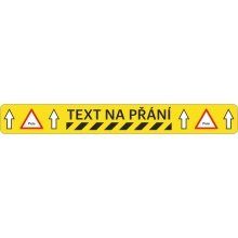 Univerzálne podlahové značenie s protišmykovým povrchom s potlačou WT-5429, individuálny design – plastová fólia, 600×75 mm