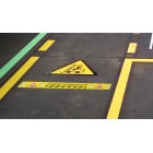 Univerzálne podlahové značenie s protišmykovým povrchom s potlačou WT-5429 – plastová fólia, "Pozor schod", 600×50 mm
