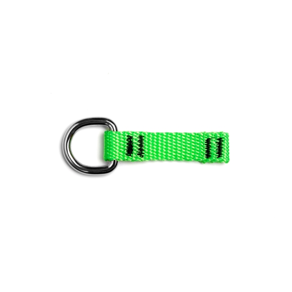 Upevňovací krúžok NLG D Ring na náradie, malý – kov, zelená