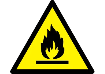 Varovné značenie – polykarbonát, Varovanie pred nebezpečenstvom požiaru