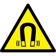 Varovné značenie, Pozor silné magnetické pole – plast, 200×173 mm