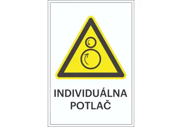 Varovné značenie – Upozornenie na protichodné rolky + individuálny text
