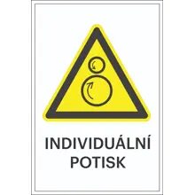 Varovné značenie, Upozornenie na protichodné rolky, s možnosťou individuálneho textu – fólia, 200×300 mm