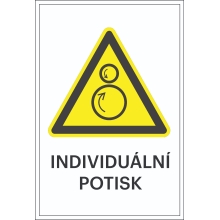 Varovné značenie, Upozornenie na protichodné rolky, s možnosťou individuálneho textu – hliníkový kompozit, 500×750 mm
