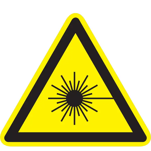 Varovné značenie, Varovanie pred laserovým lúčom – fólia, 100×87 mm