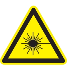 Varovné značenie, Varovanie pred laserovým lúčom – hliníkový kompozit, 400×347 mm