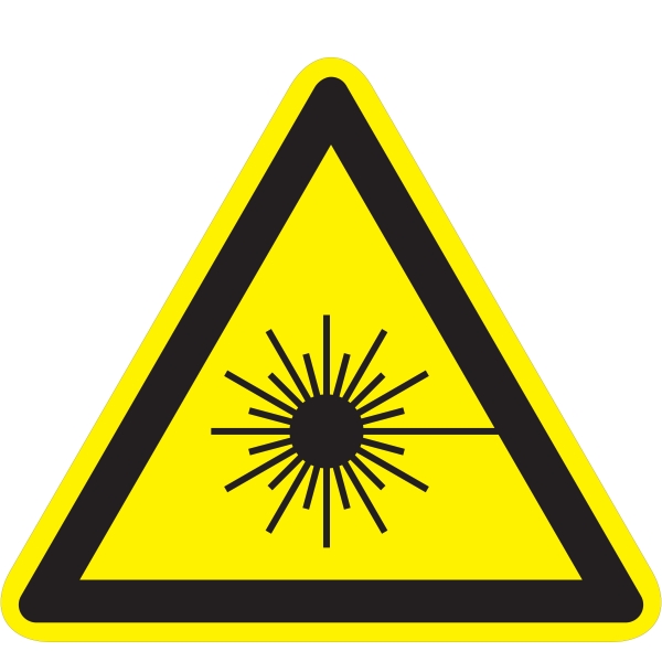 Varovné značenie, Varovanie pred laserovým lúčom – hliníkový kompozit, 400×347 mm