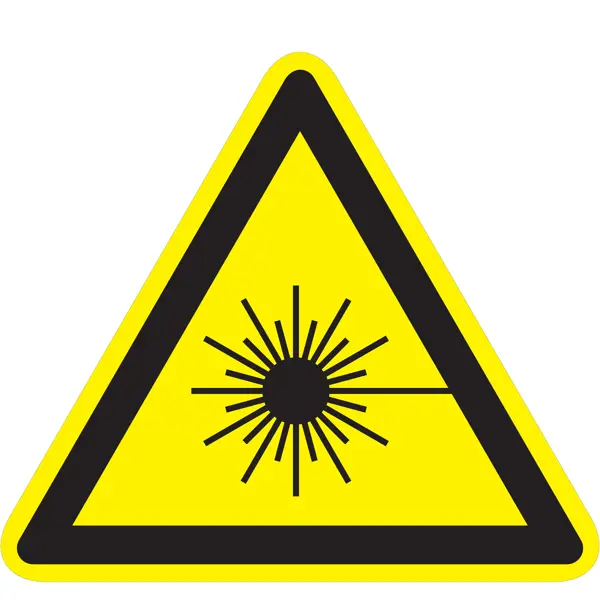 Varovné značenie, Varovanie pred laserovým lúčom – plast, 100×87 mm