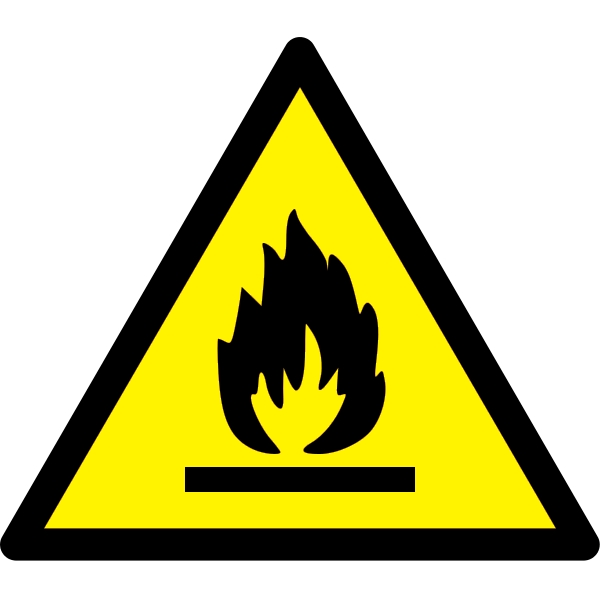 Varovné značenie, Varovanie pred nebezpečenstvom požiaru – hliníkový kompozit, 400×347 mm