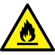 Varovné značenie, Varovanie pred nebezpečenstvom požiaru – plast, 100×87 mm