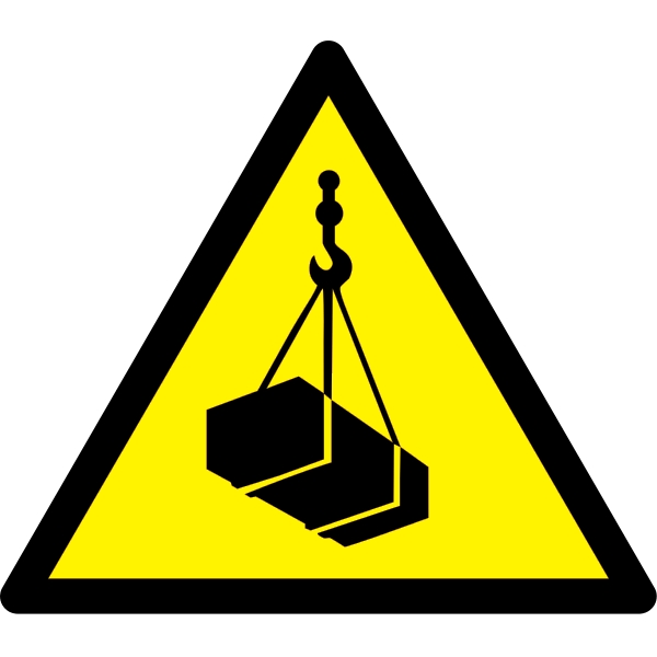 Varovné značenie, Varovanie pred pohyblivým nákladom – polykarbonát, 400×347 mm