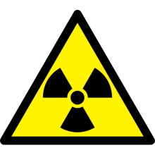 Varovné značenie, Varovanie pred radioaktívnymi látkami – hliníkový kompozit, 400×347 mm