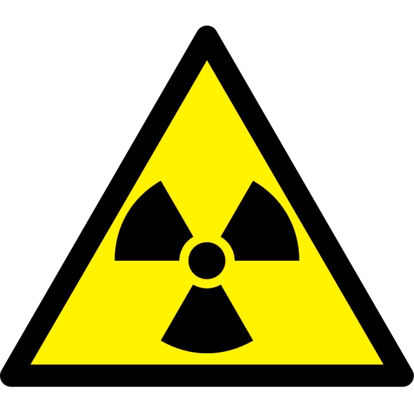 Varovné značenie, Varovanie pred radioaktívnymi látkami – hliníkový kompozit, 400×347 mm