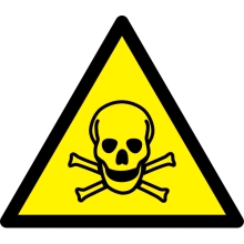 Varovné značenie, Varovanie pred toxickými látkami – hliníkový kompozit, 400×347 mm