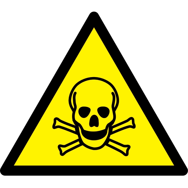 Varovné značenie, Varovanie pred toxickými látkami – hliníkový kompozit, 400×347 mm