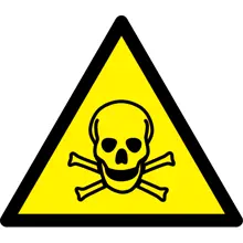 Varovné značenie, Varovanie pred toxickými látkami – hliníkový kompozit, 600×520 mm