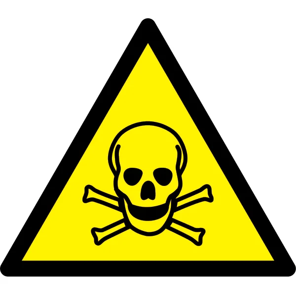Varovné značenie, Varovanie pred toxickými látkami – plast, 100×87 mm