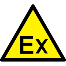 Varovné značenie, Varovanie pred výbušnou atmosférou – hliníkový kompozit, 400×347 mm