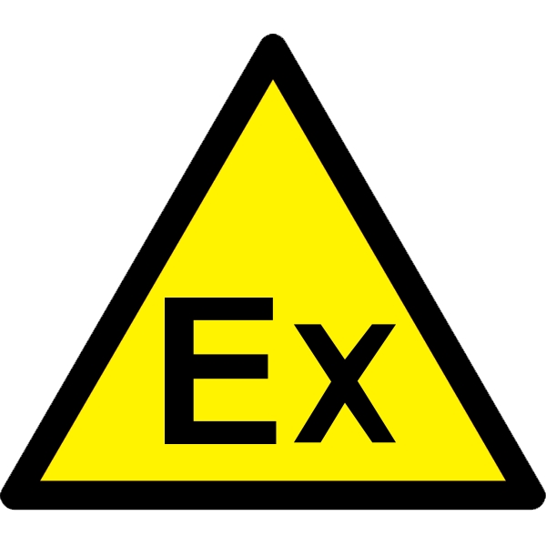 Varovné značenie, Varovanie pred výbušnou atmosférou – hliníkový kompozit, 400×347 mm
