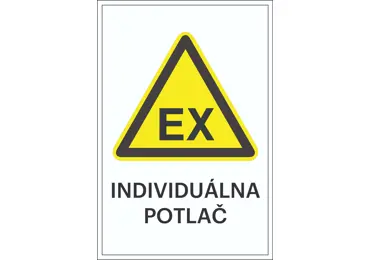 Varovné značenie – Varovanie pred výbušnou atmosférou + individuálny text