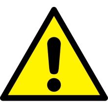 Varovné značenie, Všeobecná výstražna značka – hliníkový kompozit, 400×347 mm