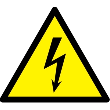 Varovné značenie, Výstraha pred elektrickým napätím – hliníkový kompozit, 400×347 mm