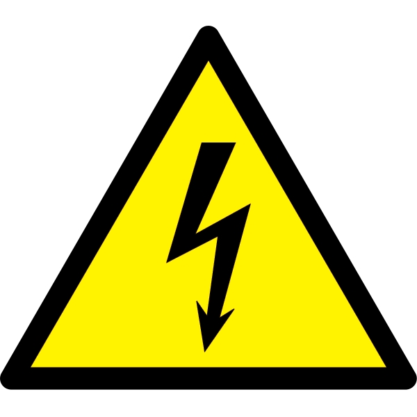 Varovné značenie, Výstraha pred elektrickým napätím – polykarbonát, 600×520 mm