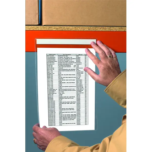 Vrecká na dokumenty, priehľadné, magnetické – 215×310 mm, A4 horizontálne, balenie 10 ks