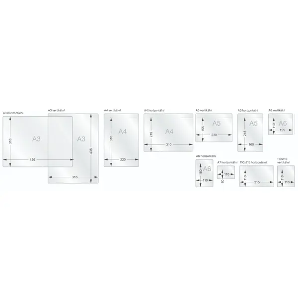 Vrecká na dokumenty, samolepiace – 155×230 mm, A5 horizontálne, balenie 10 ks